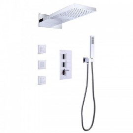 Three-Function Copper Recessed Thermostatic Shower System