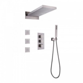 Three-Function Copper Recessed Thermostatic Shower System
