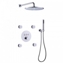 Recessed Copper Shower Faucet Chrome/Black/Brushed Nickel Model