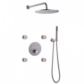 Recessed Copper Shower Faucet Chrome/Black/Brushed Nickel Model