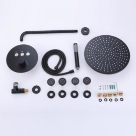 Recessed Copper Shower Faucet Chrome/Black/Brushed Nickel Model