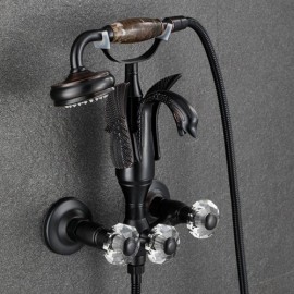 Two Functions Copper Concealed Bathtub Mixer For Bathroom 4 Colors