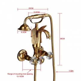 Two Functions Copper Concealed Bathtub Mixer For Bathroom 4 Colors