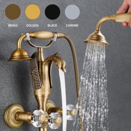 Two Functions Copper Concealed Bathtub Mixer For Bathroom 4 Colors