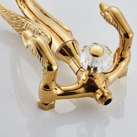 Copper Chrome/Gold Dual Function Recessed Bathtub Faucet