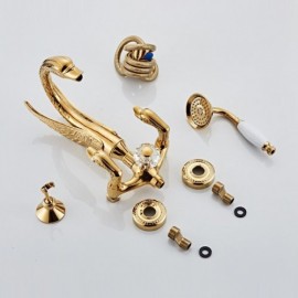 Copper Chrome/Gold Dual Function Recessed Bathtub Faucet