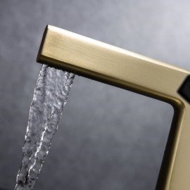 Freestanding Bathtub Mixer In Black Copper/Brushed Gold For Bathroom