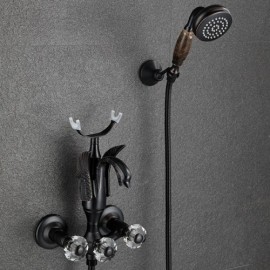 4-Model Wall-Mounted Copper Bathtub Mixer For Bathroom