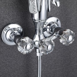 4-Model Wall-Mounted Copper Bathtub Mixer For Bathroom