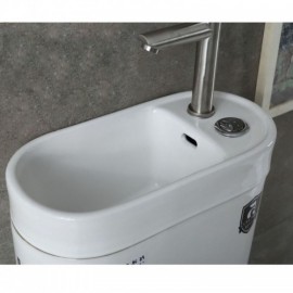 Ceramic Sink With Water Tank Cold Water Faucet For Toilet