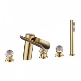 Classic Modern Bathtub Mixer Crystal Copper 3 Models Bathroom