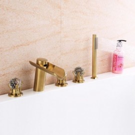 Classic Modern Bathtub Mixer Crystal Copper 3 Models Bathroom