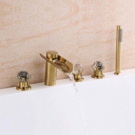 Classic Modern Bathtub Mixer Crystal Copper 3 Models Bathroom