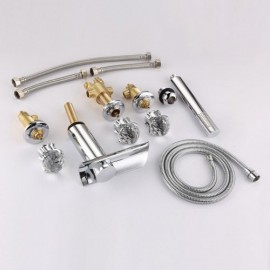 Classic Modern Bathtub Mixer Crystal Copper 3 Models Bathroom