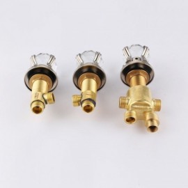 Bathtub Mixer Copper Body Brushed Gold/Brushed Nickel For Bathroom