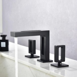 Countertop Basin Mixer In Black Copper/Rose Gold Bathroom