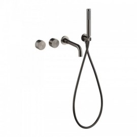Gray Copper Double Function Bathtub Mixer For Bathroom