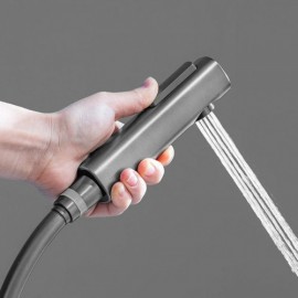 Gray Copper Body Shower System With 4 Functions For Bathroom