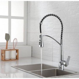 Abs Chrome/Brushed Nickel/Black Copper Spring Kitchen Faucet