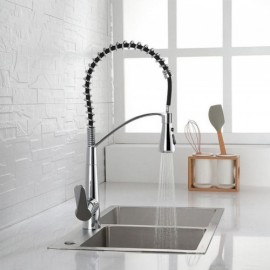Abs Chrome/Brushed Nickel/Black Copper Spring Kitchen Faucet