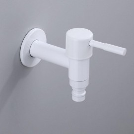 Wall Mounted Black/White Cold Water Faucet In Stainless Steel Washing Machine