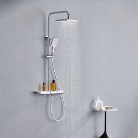 Chrome/Black Shower Faucet With Constant Temperature And Constant Flow For Bathroom