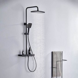 Chrome/Black Shower Faucet With Constant Temperature And Constant Flow For Bathroom