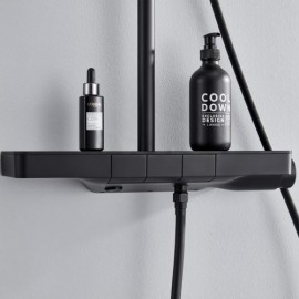 Chrome/Black Shower Faucet With Constant Temperature And Constant Flow For Bathroom