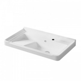 Single Ceramic Sink With Drainage Pipe For Bathroom Balcony