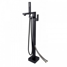 Black/Chrome/Brushed Nickel Floor Standing Bath Faucet Two Functions Shower Faucet