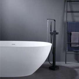 Black Copper/Chrome 2 Function Floor Standing Bathtub Mixer For Bathroom