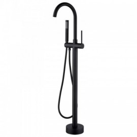 Constant Current Style Copper Chrome/Black Floor Mounted Shower Mixer