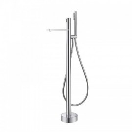 Chrome/Black Copper Floor-Mounted Bath Mixer With Constant Current