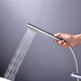 Chrome/Black Copper Floor-Mounted Bath Mixer With Constant Current