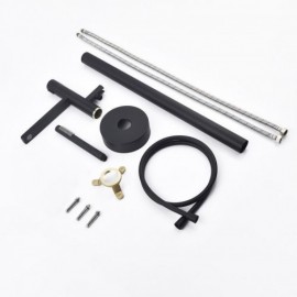 Chrome/Black Copper Floor-Mounted Bath Mixer With Constant Current