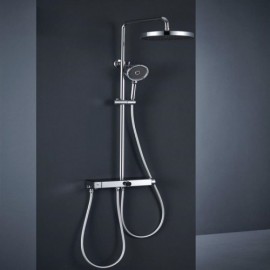 Four-Function Thermostatic Chrome Shower System For Bathroom