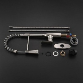 Modern Stainless Steel Kitchen Mixer With 3-Function Pull-Out Nozzle