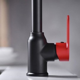 Kitchen Mixer Single Handle In Red Black Copper