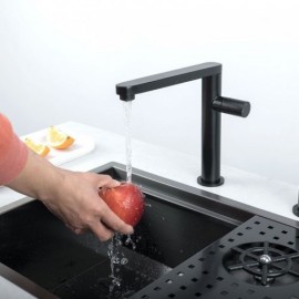Black Stainless Steel Single Sink With Drainage Cup Washer Drain Screen
