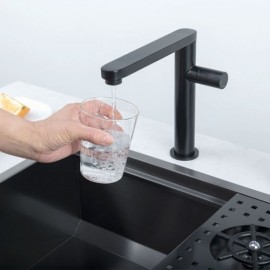 Black Stainless Steel Single Sink With Drainage Cup Washer Drain Screen