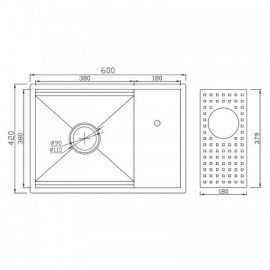 Black Stainless Steel Single Sink Without/With Faucet For Kitchen