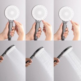Chrome/Black/Grey Three-Function Constant Current Style Shower Faucet