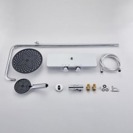 Constant Current Style Three-Function Chrome/Black/White Shower Set