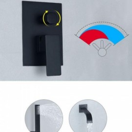 Brushed Nickel/Black/Brushed Gold Stainless Steel Wall Mounted Bathtub Faucet