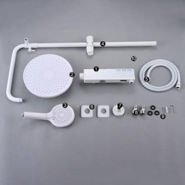 White/Grey Constant Current Style Shower Faucet With Led Digital Display