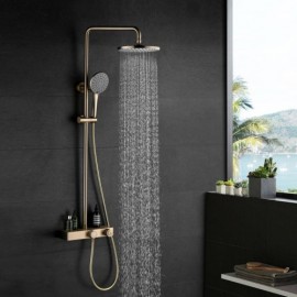 Modern Brushed Gold Shower Faucet Constant Flow For Bathroom