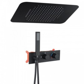 Modern Chrome/Black/Brushed Gold Led Shower System For Bathroom