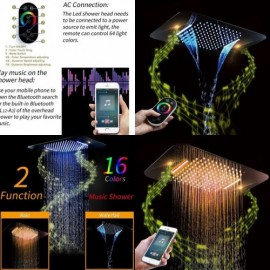 Modern Chrome/Black/Brushed Gold Led Shower System For Bathroom