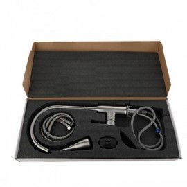 Black/Brushed Nickel Stainless Steel Kitchen Faucet With Pull Out Nozzle
