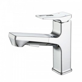 Modern Copper Chrome/Gray Basin Mixer For Bathroom